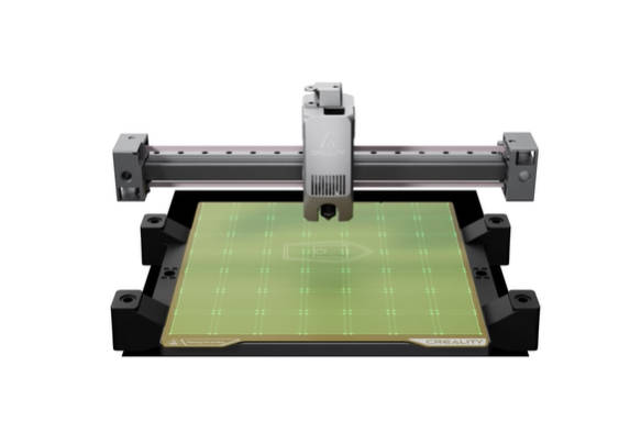 Інтелектуальна система автовирівнювання в дії, зондує робочу платформу.